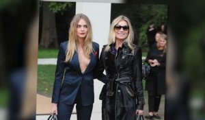 Cara Delevingne et Kate Moss à la Semaine de la Mode à Londres