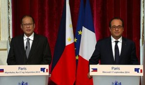 Point de presse conjoint avec M. Benigno Aquino III, président des Philippines