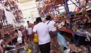 Scènes de pillage après le passage de l'ouragan Odile au Mexique
