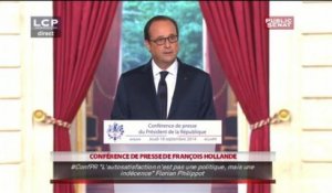 La conférence de presse de François Hollande