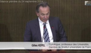 Séance du 24-09-2014 : Intervention de Gilles Kepel "L'islam de France : entre la crise des banlieues et les conflits du Moyen-Orient" - cese