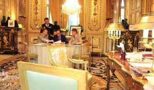 Le Général Puga et le Général de Villiers ont rendu compte, au président François Hollande, des opérations en Irak