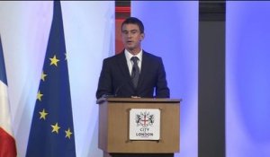 Valls :"Un Premier ministre français socialiste à La City c'est une révolution"