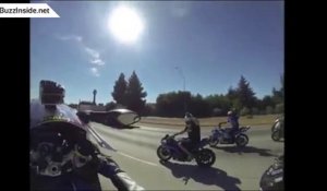 Course poursuite entre motard et police