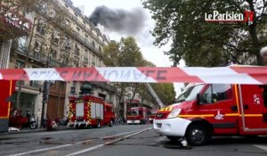 Violent incendie près de l'Olympia à Paris