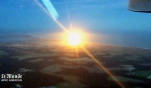 L'explosion de la fusée Antares vue du ciel