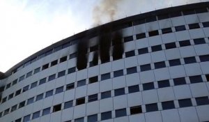 Incendie au siège de Radio France à Paris