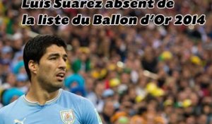 Luis Suarez dépité d'être absent de la liste du Ballon d'Or 2014