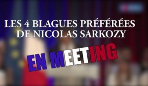 Les 4 blagues préférées de Nicolas Sarkozy en meeting