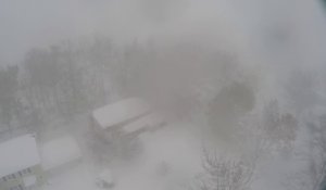 Images impressionnantes de la tempête de neige à Buffalo, filmées par un drone.