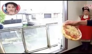 Record : Lancer une pizza comme un frisbee dans un micro-onde