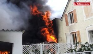 Le Guilvinec (29). Important incendie rue Pierre-Curie