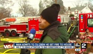 Un homme avoue en direct avoir mit le feu à sa propre maison!