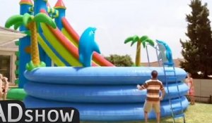 Dad buys GIANT POOL for his children