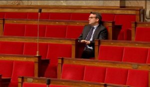 Thomas Thévenoud seul sur les bancs de l'Assemblée nationale