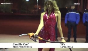 Miss France 2015 : Séance photos dans une station essence !