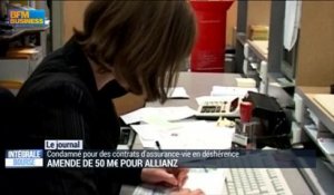 Assurance-vie non réclamée: 50 millions d'amende pour Allianz