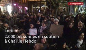 Lorient. 2.000 personnes en soutien à Charlie Hebdo