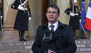Déclaration du Premier Ministre Manuel Valls à la suite de la réunion de crise à l'Elysée