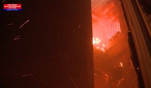 Incendie à Paris : les images impressionnantes des pompiers