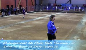 Quatrième tour, Bourg-en-Bresse contre Saint-Vulbas, Sport Boules, J7 Elite Féminine, Saison 2014 /2015