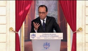 "Il n'y a pas de montée inexorable du chômage", assure François Hollande
