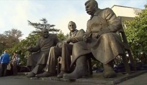 Une statue commémore la conférence de Yalta en février 1945