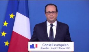 Accord de paix sur l'Ukraine: Hollande se félicite de la relation franco-allemande
