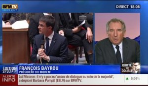 BFM Story: Édition spéciale Loi Macron (1/9): "Il n'y a plus de soutien à l'intérieur de la majorité": François Bayrou - 17/02