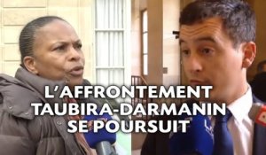 Christiane «Taubira est un tract ambulant pour le FN», Darmanin «persiste et signe»
