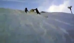 Cet homme se fait écraser par une boule de neige géante