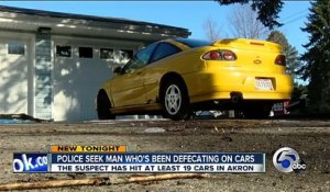Un homme recherché pour avoir fait caca dans des voitures dans l'Ohio.