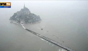 Marée du siècle : le Mont-Saint-Michel redevient une île