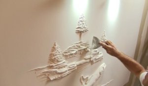 Artiste magique : dessin en 3D sur un mur - Drywall Art Sculture 3D
