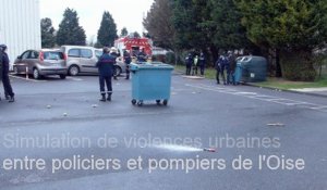 Oise : simulation de violences urbaines entre policiers et pompiers