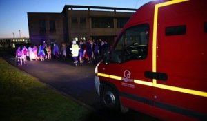 Exercice d'évacuation de l'Internat du lycèe Beaupré à Haubourdin-