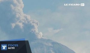 Eruption du volcan Colima au Mexique
