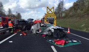 Collision entre deux voitures sur l'A 26