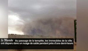 Une tempête de sable s'abat sur une ville du centre de la Chine