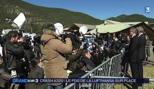 Crash de l'A320 : moment de recueil pour les PDG de Germanwings et de la Lufthansa