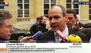Laurent Berger : «Il n’y aura pas de nouveau contrat de travail»