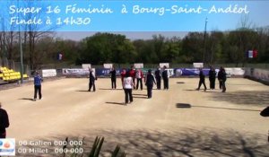 Présentation des équipes, Finale du Super 16 Féminin, Sport Boules, Bourg-Saint-Andéol 2015