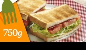 Recette du Sandwich BLT ou Sandwich au Bacon, Laitue et Tomate - 750 Grammes