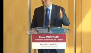 Archive - Point presse de Pierre Moscovici le 22 août 2012
