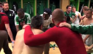 La joie des Verts après ASSE - Nantes (1-0)