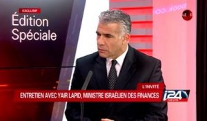 Interview exclusive de Yair Lapid, ministre des Finances, au Grand direct d'i24news - 18/11/2014.
