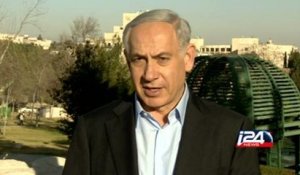Israeli Prime Minister Benjamin Netanyahu reacts to news of Jordanian ambassador's return