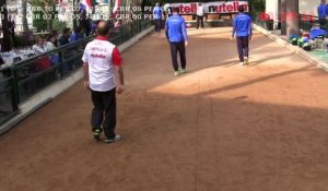 Neuvième mène, Peyret (CB Rocher) vs Manolino (La Perosina), Coupe d'Europe, Sport Boules, Monaco 2015