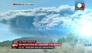 Troisième éruption du volcan chilien Calbuco
