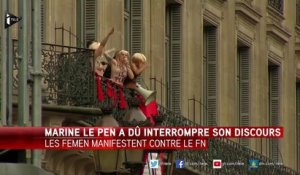 Des Femen violemment expulsées par le service d'ordre du FN